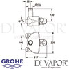 Grohe Grohtherm XL Thermostat Mixer Shower Dimensions